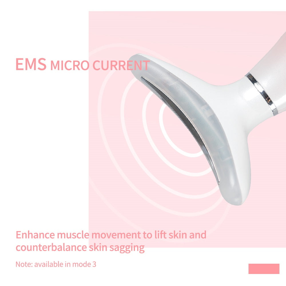 3‑in‑1 Neck & Face Beauty Massager – Soin anti‑âge ciblé cou & ovale du visage