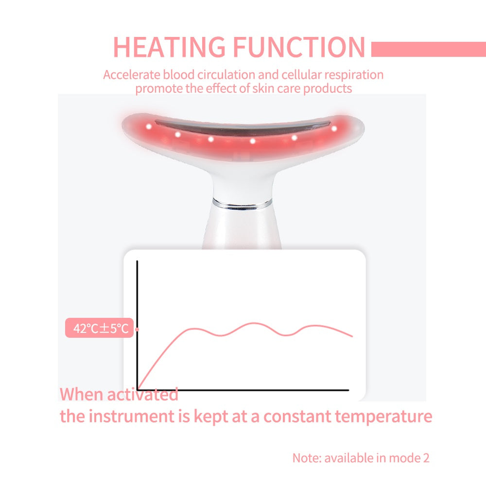 3‑in‑1 Neck & Face Beauty Massager – Soin anti‑âge ciblé cou & ovale du visage
